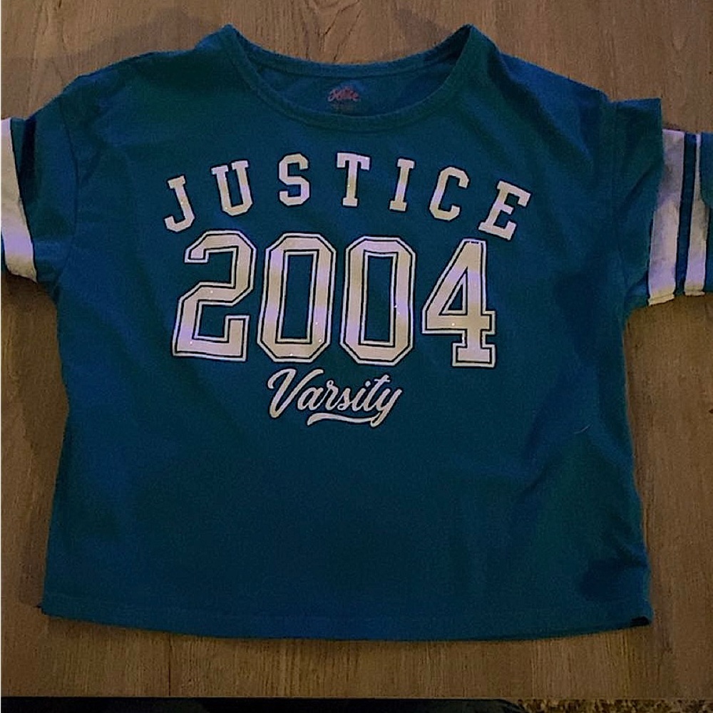 A kids sparkle justice 2004 varsity shirt